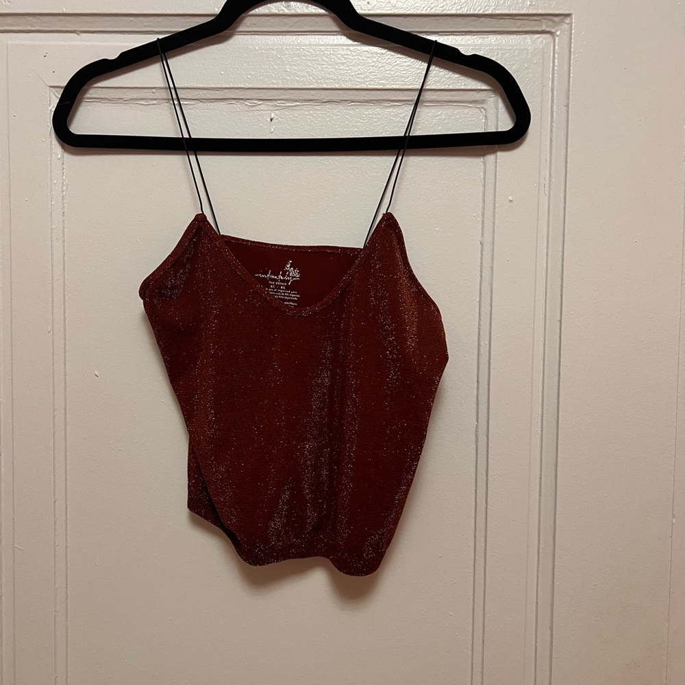 Free People Shimmering Burgundy Cami